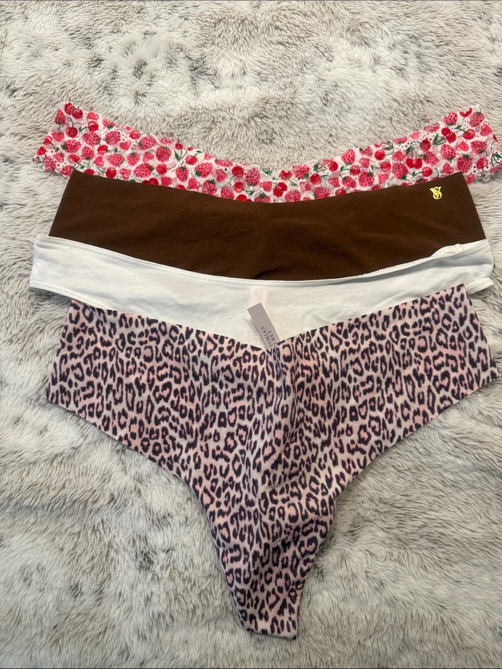 Victoria’s Secret Thong Undies - Leopard Pink, Brown, Floral
